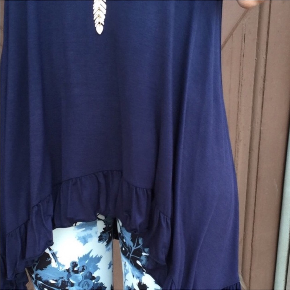 SPRING SALE❤️ HP3/22💙VERY SOFT blue/white legging - Picture 6 of 7